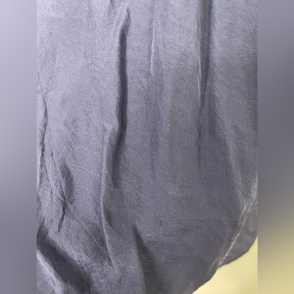 Giulia Made in Italy Boho Flowy Silk Top Blue Lace Relaxed Fit Size L - Picture 6 of 10